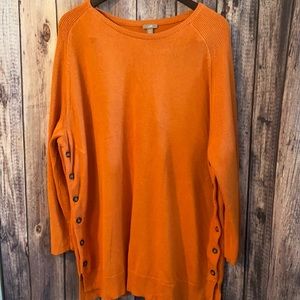 J Jill Sweater With Buttons on Sides Size 2X
